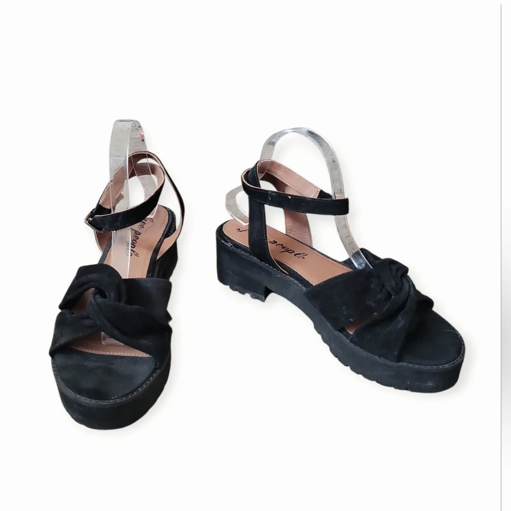 Free People Essex Chunky‎ Suede Strap Sandals